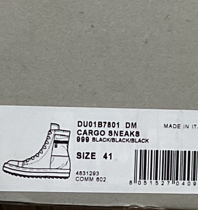 Rick Owens DRKSHDW Cargo Ramones