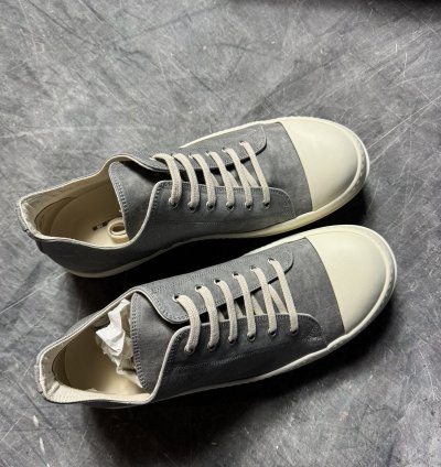 Rick Owens Drkshdw Denim Pearl Milk Low Sneaks