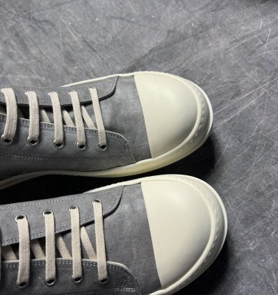 Rick Owens Drkshdw Denim Pearl Milk Low Sneaks