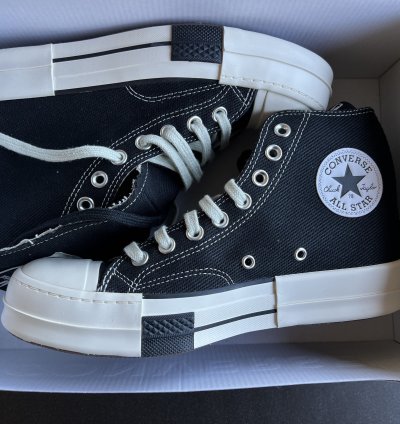 RICK OWENS DRKSHDW DRKSTAR CHUCK 70 HIGH BLACK