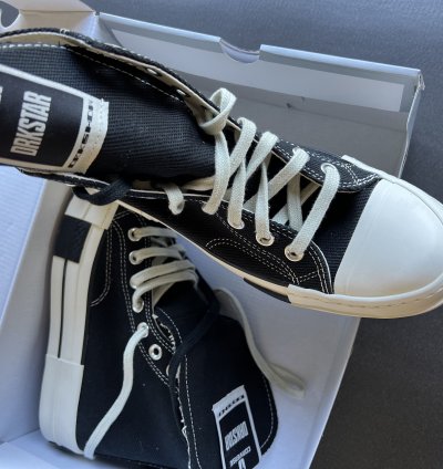 RICK OWENS DRKSHDW DRKSTAR CHUCK 70 HIGH BLACK