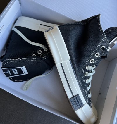 RICK OWENS DRKSHDW DRKSTAR CHUCK 70 HIGH BLACK