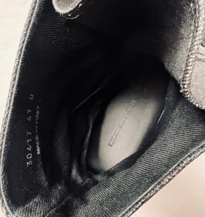 Rick Owens Drkshdw Front Zip Wax Denim Sneaker FINAL SALE