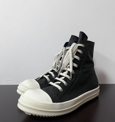 Rick owens drkshdw fw14 waxed ramones high top sneakers