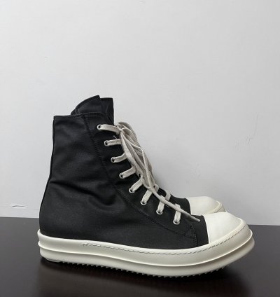 Rick owens drkshdw fw14 waxed ramones high top sneakers