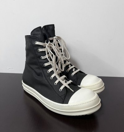 Rick owens drkshdw fw14 waxed ramones high top sneakers