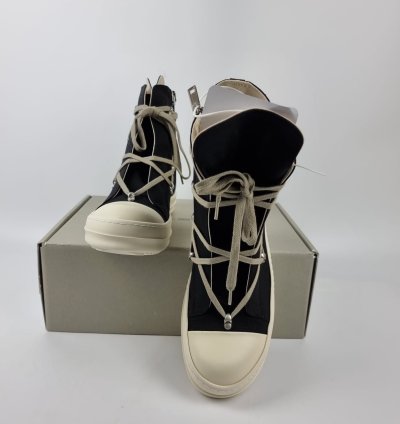 Rick Owens DRKSHDW Hexa Black High Top Sneakers New 40