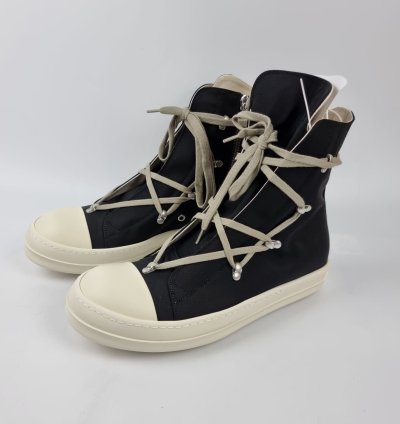Rick Owens DRKSHDW Hexa Black High Top Sneakers New 44