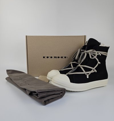 Rick Owens DRKSHDW Hexa Black High Top Sneakers New 45 5
