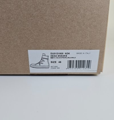 Rick Owens DRKSHDW Hexa Black High Top Sneakers New 46
