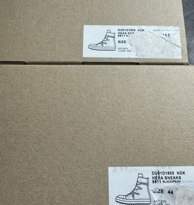 Rick Owens Drkshdw Hexa High Top Sneakers