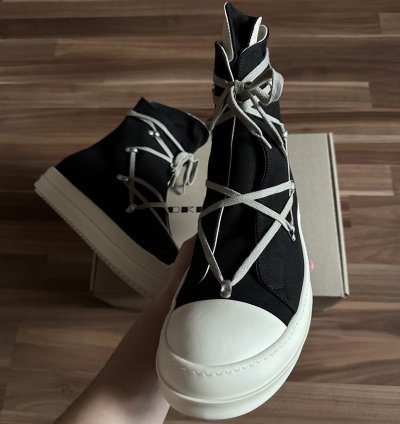 Rick Owens DRKSHDW Hexa Lace Ramones High Top Sneakers