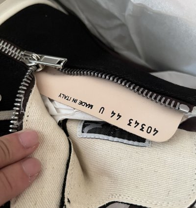 Rick owens drkshdw hexagram ramones in black milk size44