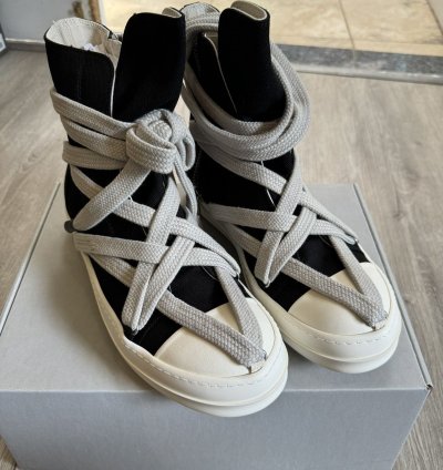 Rick Owens Drkshdw Jumbolace Hexa Sneaks Ramones Black