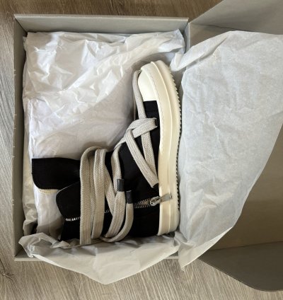 Rick Owens Drkshdw Jumbolace Hexa Sneaks Ramones Black