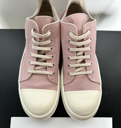 Rick Owens DRKSHDW Low Ramones Pink Sneaker Vintage Canvas