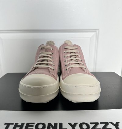 Rick Owens DRKSHDW Low Ramones Pink Sneaker Vintage Canvas