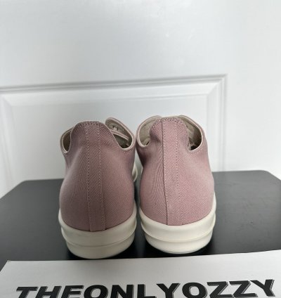 Rick Owens DRKSHDW Low Ramones Pink Sneaker Vintage Canvas