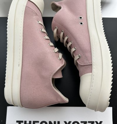 Rick Owens DRKSHDW Low Ramones Pink Sneaker Vintage Canvas