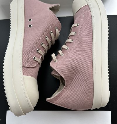 Rick Owens DRKSHDW Low Ramones Pink Sneaker Vintage Canvas