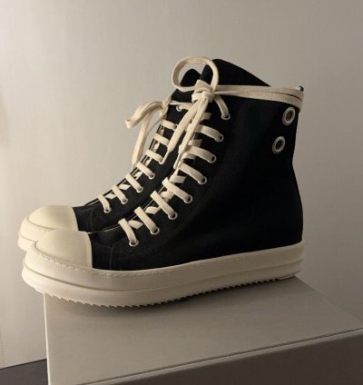 Rick Owens DRKSHDW Luxor Ramones With Details Black Milk