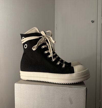 Rick Owens DRKSHDW Luxor Ramones With Details Black Milk