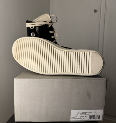 Rick Owens DRKSHDW Luxor Ramones With Details Black Milk
