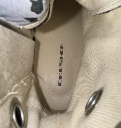 Rick Owens DRKSHDW Luxor Ramones With Details Black Milk