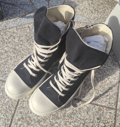 Rick owens drkshdw nylon ramones high sneaks