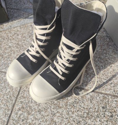 Rick owens drkshdw nylon ramones high sneaks