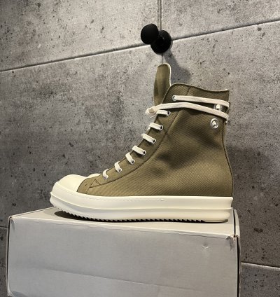 Rick owens drkshdw olive high top ramones