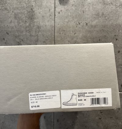 Rick owens drkshdw olive high top ramones