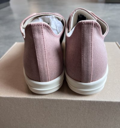 RICK OWENS DRKSHDW Pink Low Sneakers Size 42 New