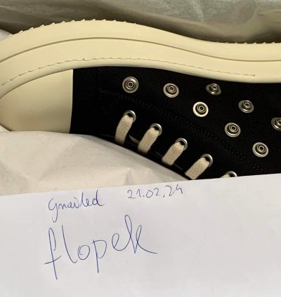 rick owens drkshdw ramones low sneaks eyelet black milk