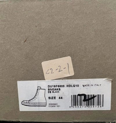 Rick owens drkshdw so cunt ramones high top sneakers sz 44