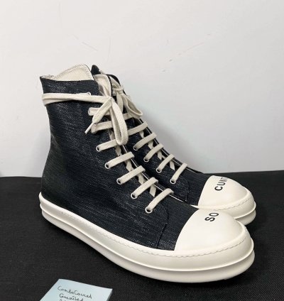 Rick owens drkshdw so cunt ramones high top sneakers sz 44