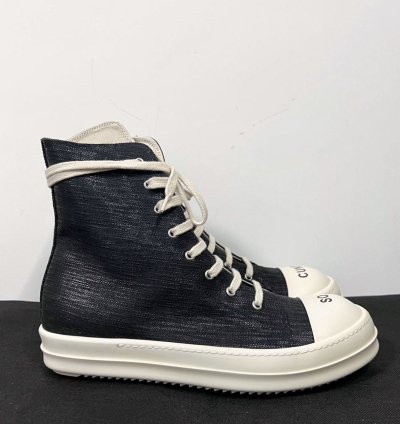 Rick owens drkshdw so cunt ramones high top sneakers sz 44
