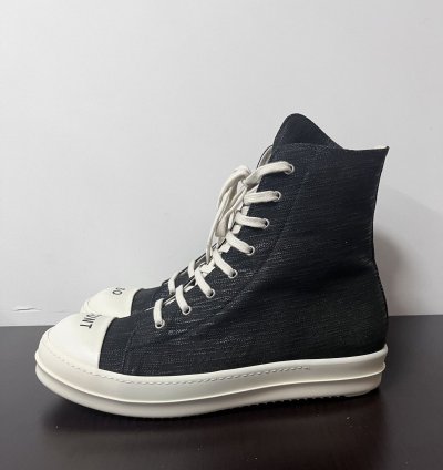 Rick owens drkshdw so cunt ramones high top sneakers sz 46