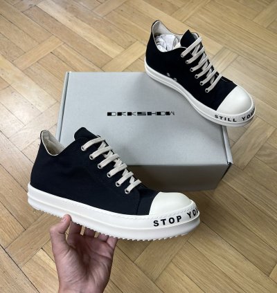 Rick Owens DRKSHDW SS23 Ramones Low Stop Your Breath