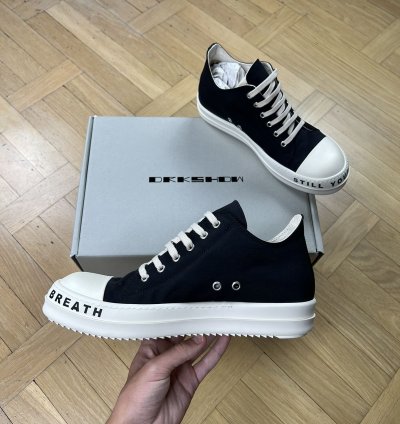 Rick Owens DRKSHDW SS23 Ramones Low Stop Your Breath