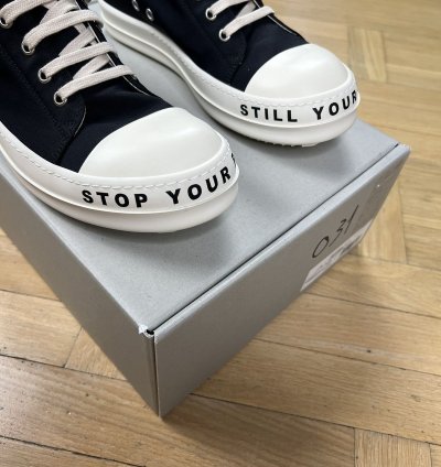 Rick Owens DRKSHDW SS23 Ramones Low Stop Your Breath