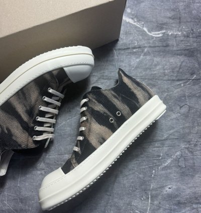 Rick Owens Drkshdw Sun Faded Black Terra Milk Low Sneaks