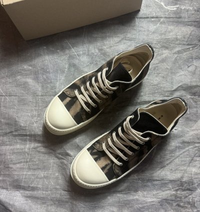 Rick Owens Drkshdw Sun Faded Black Terra Milk Low Sneaks