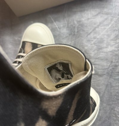 Rick Owens Drkshdw Sun Faded Black Terra Milk Low Sneaks