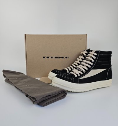 Rick Owens DRKSHDW Vintage Black Sneakers New Size 46