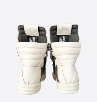 Rick Owens Dust White Suede Geobaskets