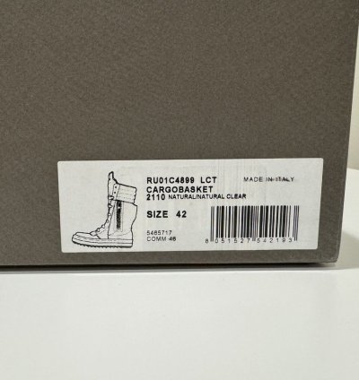 Rick Owens Edfu Cargobasket Translucent Apparition Leather