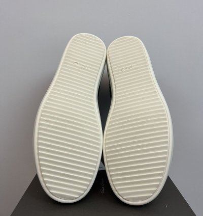 RICK OWENS EDFU PYTHON LEATHER BLACK MILK RAMONES LOW