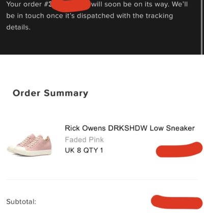 Rick Owens Faded Pink DRKSHDW Low Top Sneakers