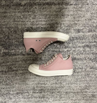 Rick Owens Faded Pink DRKSHDW Low Top Sneakers